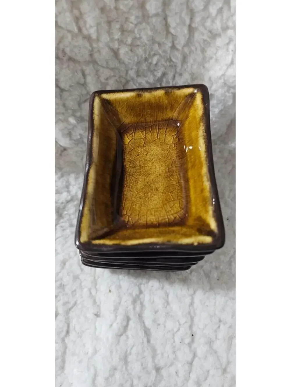 (Set Of 6) Pier 1 Condiment Sauce Bowls Tiger Eye Stoneware 3.5